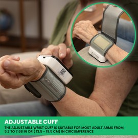 Wrist Blood Pressure Monitor for Home Use - Blood Pressure Machine with Large High Definition Backlit Screen and Adjustable Cuff for Reliable Readings