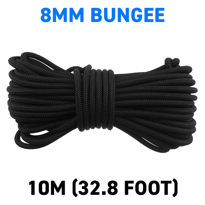 10m x 8mm Elasticated Rope/Bungee/stretchy Shock Cord for tying down