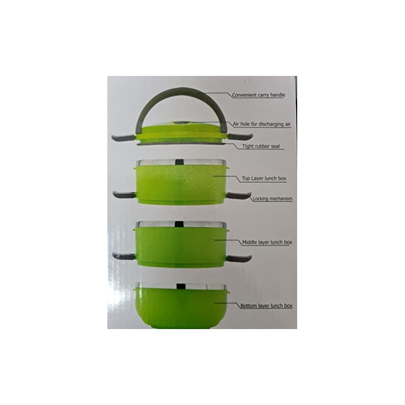 Copper Top - 3-Layer Stainless Steel Stackable Insulated Lunch Box