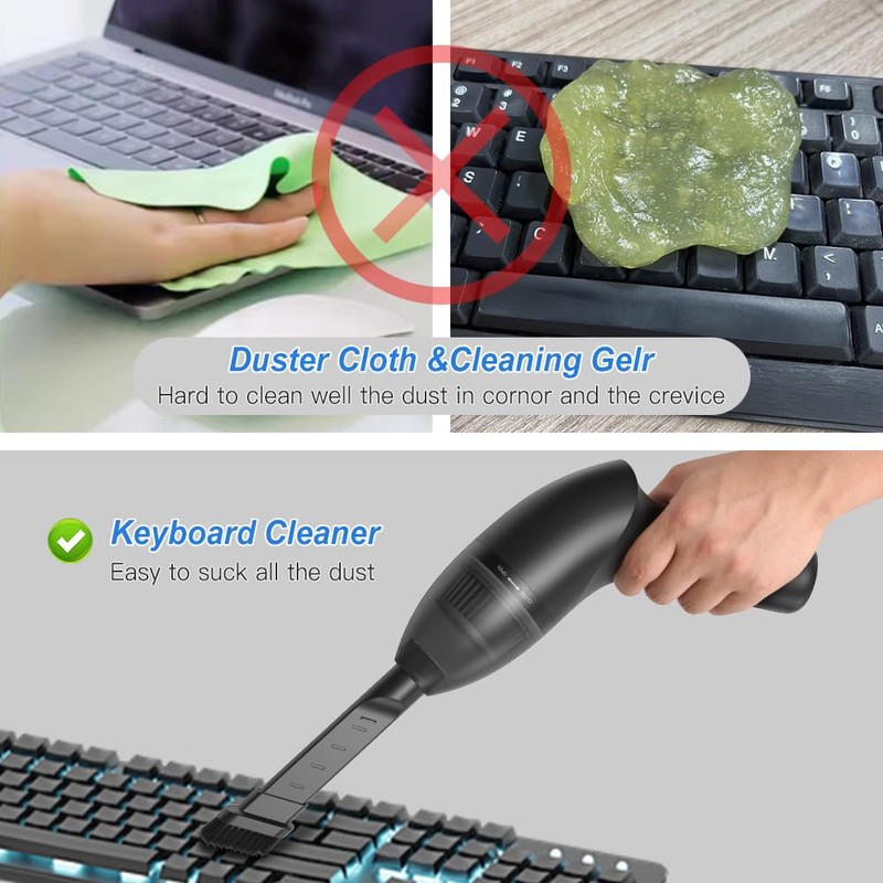 HONKASU 4.3Kpa Keyboard Vacuum Cleaner Portable Computer Vacuum Handheld Vacuum