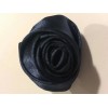 Unbranded Rose Shaped Lapel Stud Pin - Navy Blue Silky
