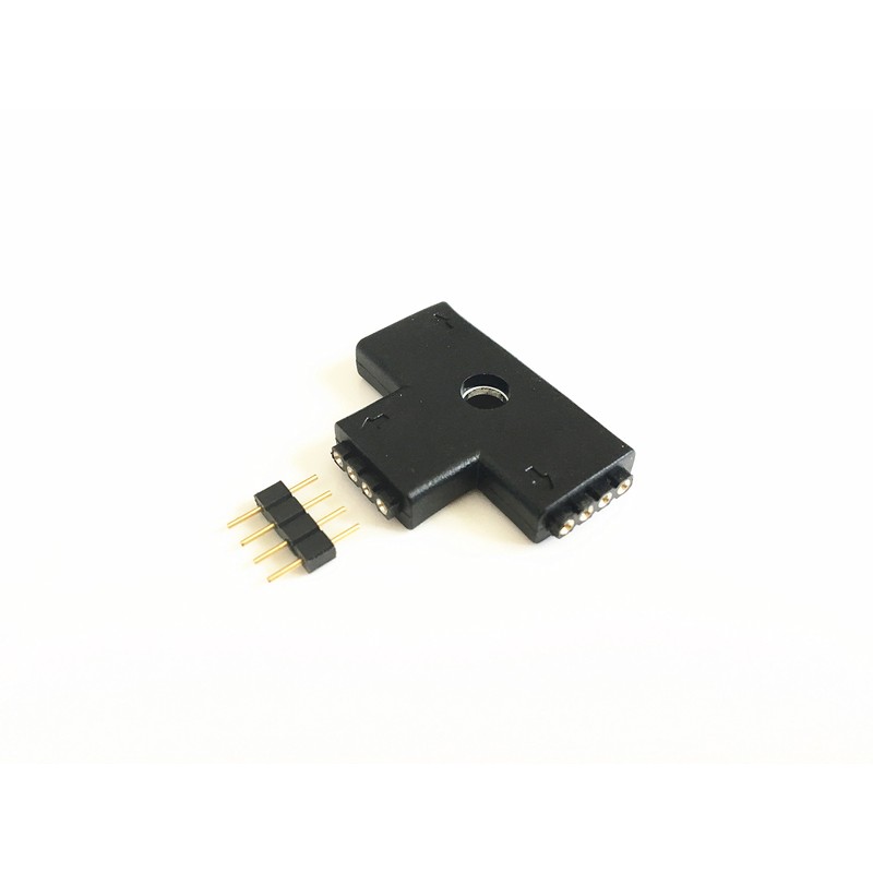 HUALAND 10pcs 10mm 4-pins T-Shape 3-Ends Female Connector for LED