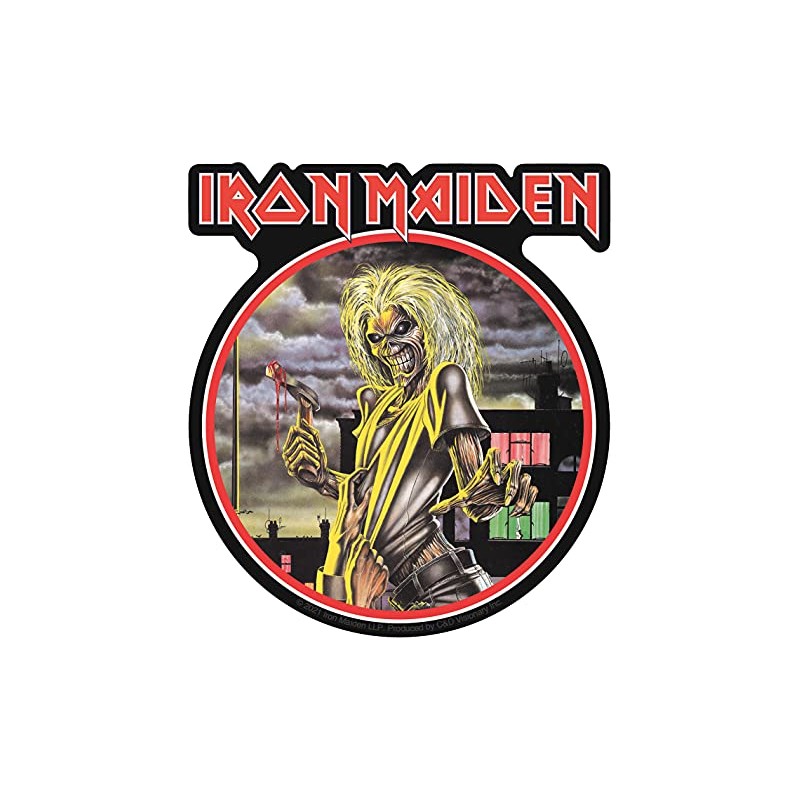 C&D Visionary Iron Maiden Eddie Sticker, Black, red