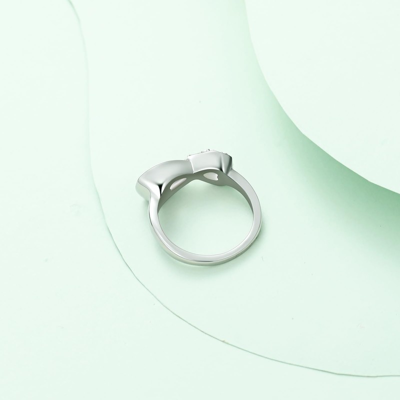 VCCWYQK Infinite Love Cremation Ring for Ashes, Stainless Steel, Keep