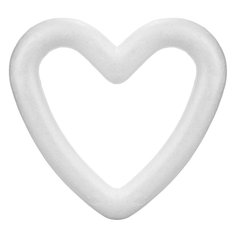 com-four® 2 x Styrofoam Heart for Crafts, Craft Set Made