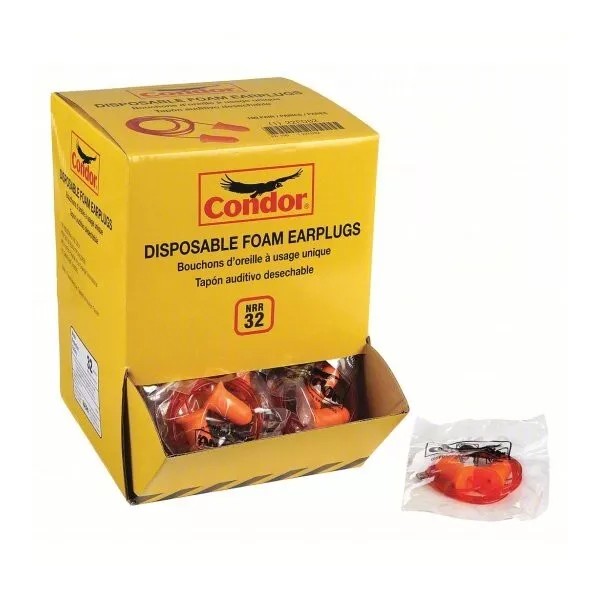 20 Boxes 2000 Pair CONDOR Ear Plugs: Bullet, 32 dB