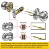 CML Hardware (2 Pack) Entry Door Knob, Keyed Different Door