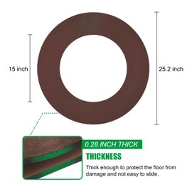 Non Skid Rubber Furniture Pads for Recliners,Furniture Grippers, Gripper Pads,Anti Slide Furniture Pads Hardwood Floor Protector,Fits Recliners,Swivel Chairs,Brown Solid Pad (25.2’’ Outside Diameter)