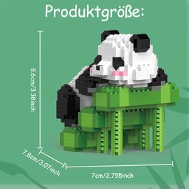 KAYSENSUK Panda Building Blocks, Panda Building Blocks, Building Block Sets, Mini Animals Building Blocks, Toy Kit, Cute Animal Toy Building Blocks, for Children from 6+ Years (Fubao Leite)