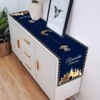 Ramadan Mubarak Table Runner, Ramadan Table Cloth Blue Ramadan Tablecloth,