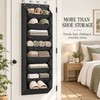 Over the Door Shoe Organizer with Large Deep Pockets, Foldable
