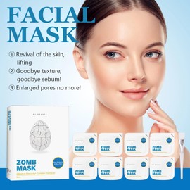 HERBENJOY Zo mbie Facial Mask for Women, Hydrating & Pore Tightening Clay Peel Off Face Mask, Lifting & Deep Cleansing Mask with Applicator Brush, Anti-Aging Skin Care Facial Pack (1 Box 8Pcs)