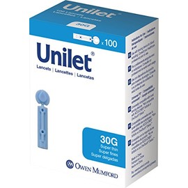 Owen Mumford Unilet Super Thin Lancets, 100 Count