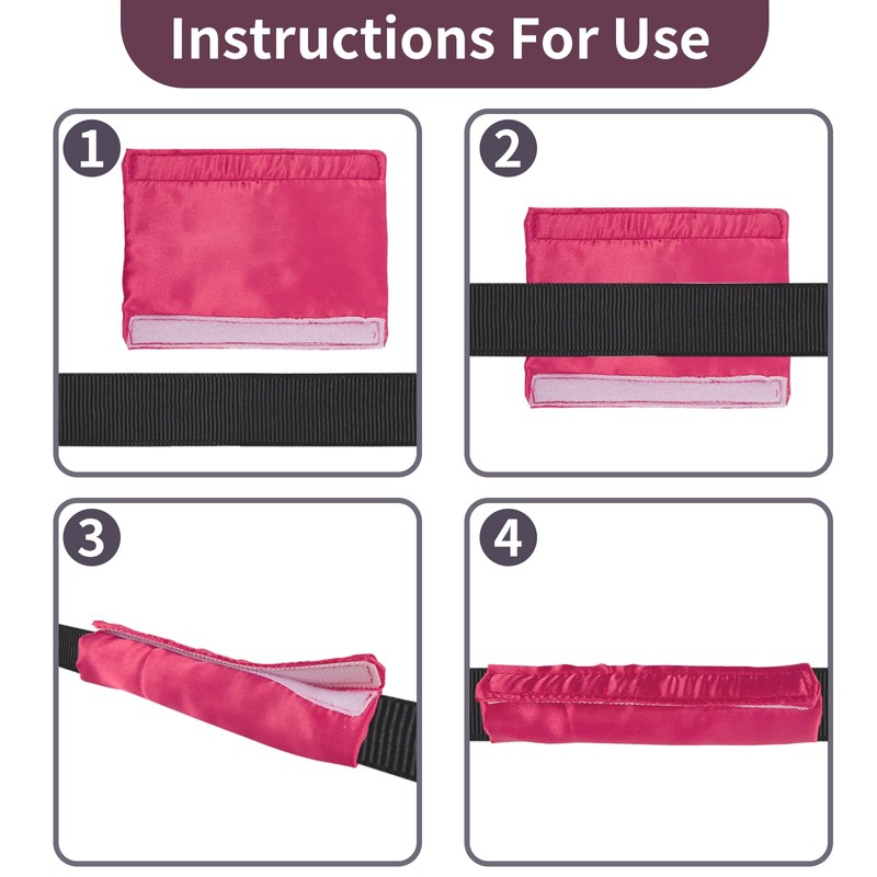 AGDGV 4-Packs Satin Mask Strap Covers,Face Cushion Cover for Strap