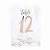 Luck and Luck Rose Gold Wedding Table Numbers 1-12
