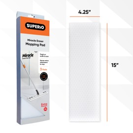 Superio Magic Eraser Mopping Pads, Miracle Sponges Mop Pad for Tiles, Refill Replacement Head for Mop- Home, Kitchen, Bathroom (9 Pack)