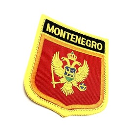 Montenegro Montenegran Balkan Flag Iron On Embroidered Fabric Sew On Patch Pack of 1