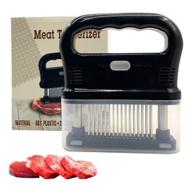 AZYAADIXX Ablandador de Carne Tenderizador Manual Con 48 Agujas Acero Inoxidable Cuchillos Carne de Res Pavo Pollo Pescado Bistec Artilugio de Cocina para Ablandar Utensilios Máquina de Ablandamiento