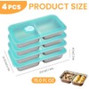 Stainless Snack Container Reusable, Double Compartment Snack Containers with Lids,