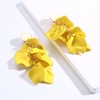 THUNARAZ Acrylic Clip on Earrings for Women Long Rose Petal