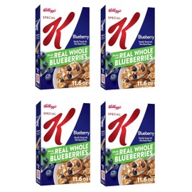 Generic Kelloggs.Specialk.Breakfast Cereal - 11 Vitamins and Minerals - Made with Real Blueberries - Blueberry, 11.6 Oz Box - Pack of 4