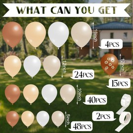 Charnoel 131 Pcs Platos De Barro Mexican Party Decorations Cielito Lindo Party Decoration Fiesta Balloons Arch Garland Kit Mexican Balloons Birthday Wedding Baby Shower Supplies(Brown)