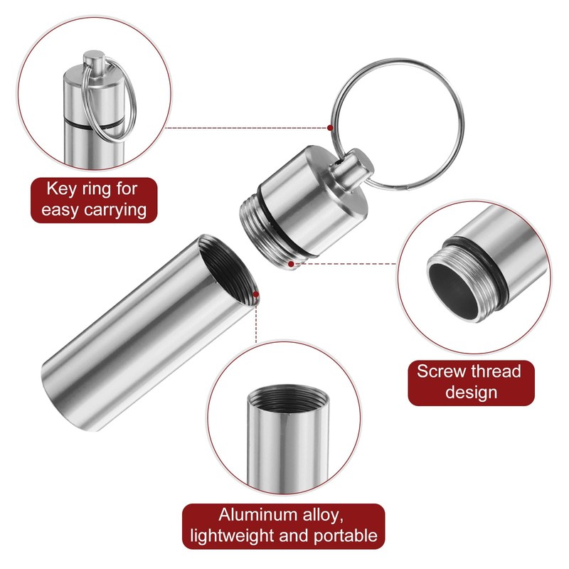 sourcing map 2 Pcs Metal Toothpick Holder, Reusable Toothpick Case