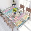 YSBYEIU Easter Decor Rectangle Tablecloth Washable Table Cloth for Kitchen