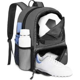 YOREPEK Soccer Backpack, Lightweight Soccer Bag with Ball Holder for Mens Womens, Water resistant Sport Equipment Bags Fit Basketball Volleyball Football Accessories to Match Training
