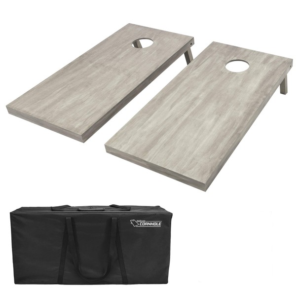 GoSports 4 ft x 2 ft Regulation Size Wooden Cornhole Boards Set - Includes Carrying Case and Bean Bags (Choose Your Colors) Over 100 Color Combinations