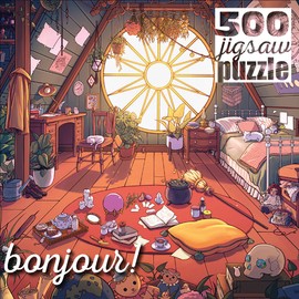 Buffalo Games - Bonjour - Brittnie Ortega - Messy Room - 500 Piece Jigsaw Puzzle for Adults - Challenging Puzzle Perfect for Game Nights - Finished Size is 21.25 x 15.00