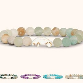 Fahlo Manatee Animal Tracking Bracelet multiple colors Protection for our wildlife - Size: Fahlo Manatee Sky Stone