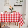 ShinyBeauty Red and White Plaid Square Tablecloth 54 x 54