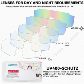 XSYKJGS Photochromic Sports Sunglasses, UV400 Protection, Ultralight Quick Glasses for Bike, MTB, Fishing, Green