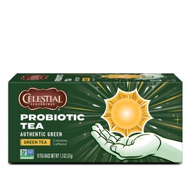 Celestial Seasonings Probiotic Tea Green Tea, 18 Count