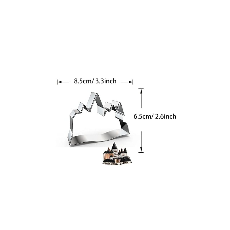 WJSYSHOP Magic Castle House Shape Cookie Cutter