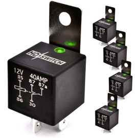 HD Switch (4 Pack) 12V 40A WaterProof Relay replaces 6679820 Bobcat 751 753 763 773 863 864 873 883 963 Skid Steer 463 553 A770 MT50 MT52 MT55 MT85 A220 A300 T110w/LED & Dielectric Grease