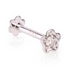 0.04 ct Natural Diamond 14k White Gold Flower Nose Pin