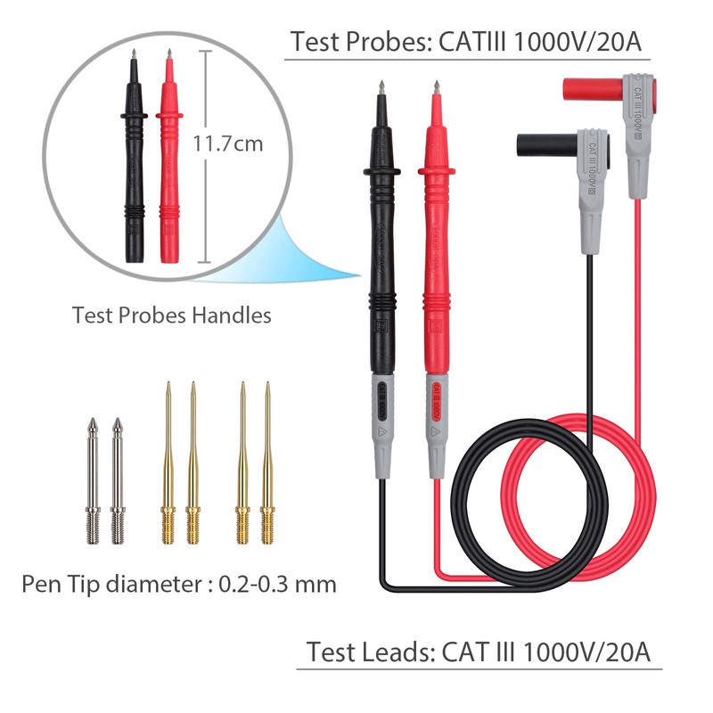 AMTOVL Multi Test Leads Kit, 12 in 1 Super Multimeter
