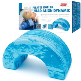 Sissel 310101 Pilates Roller, Unisex – Adulto, Blu Marmorizzato, 25.5 x 14 x 12 cm