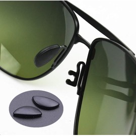 Eyeglass Nose Pads,BEHLINE 5 Pairs Nosepads Nose Piece Replacement for Sunglasses & Eyeglass Frames,Soft Silicone Anti-Slip Nose Bridge Pads/Nose Guards (Black)