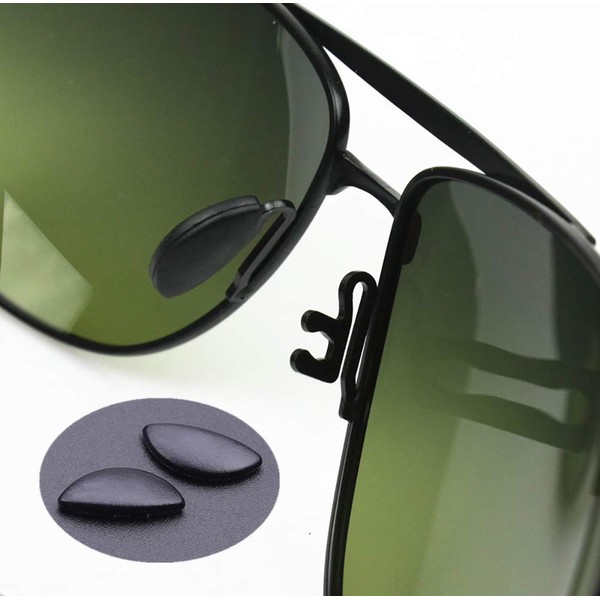 Eyeglass Nose Pads,BEHLINE 5 Pairs Nosepads Nose Piece Replacement for Sunglasses & Eyeglass Frames,Soft Silicone Anti-Slip Nose Bridge Pads/Nose Guards (Black)