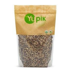 Yupik Organic Tri-Color Quinoa, 2.2 lb (35.2 oz), Non-GMO, Gluten-Free, Kosher, Raw Seeds, White, Red & Black Quinoa, Unsalted, Oil-Free, Source of Fiber & Iron, Ideal Rice & Pasta Replacement