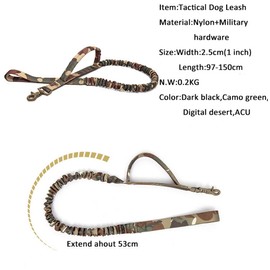 Tactical Scorpion Gear Dog Leash Canine K9 Military Training Vest Harness