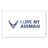 CafePress USAF: I Love My Airman Rectangle Bumper Sticker Car