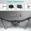WALI Triple Monitor Stand, Free Standing Three LCD Monitor Fully