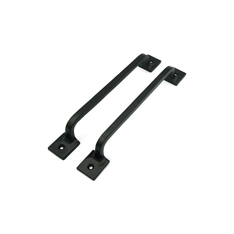CRAFTSMAN ROAD Black Cast Iron Pull Handles 9 inch (Squared