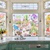 Vibrant Spring Gnome Window Clings for Glass Windows - 9