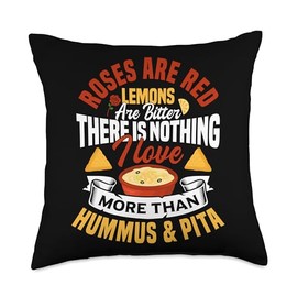 Hummus Chips Spicy Hummus Dried Foodie Organic Hummus Throw Pillow