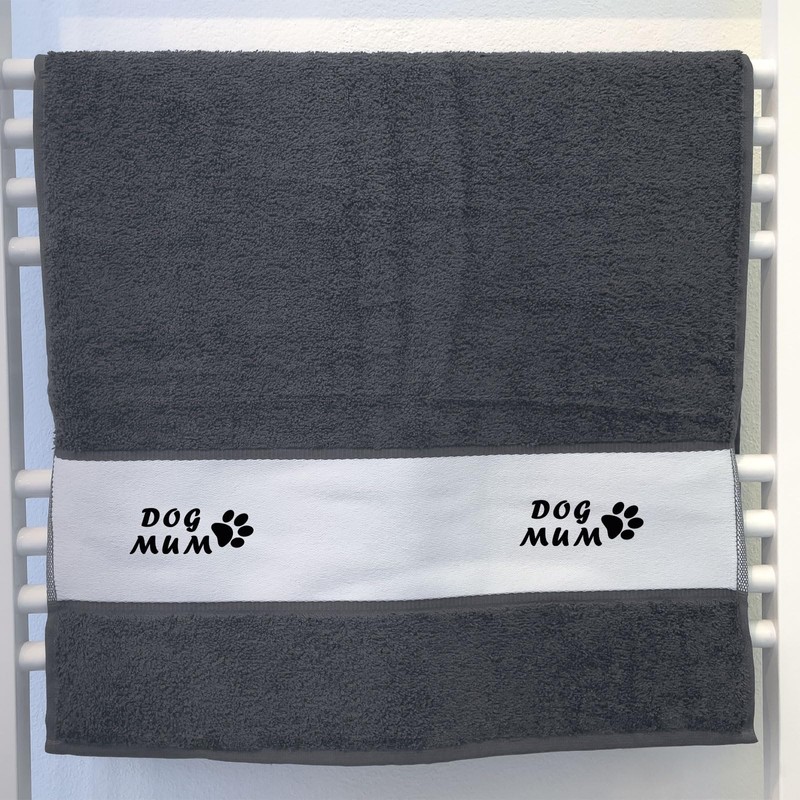 Huuraa Handtuch Dog Mum Tapse Geschenk 50x100cm Graphite Baumwolle Dog